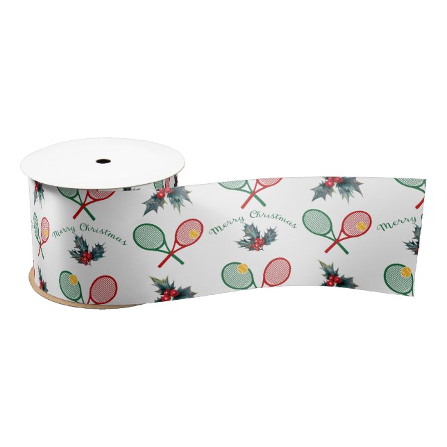 Lovely 🎄Christmas 🎾tennis  Satin Ribbon (Spool)