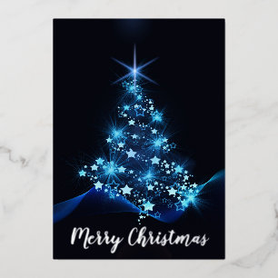 Lovely Christmas Tree Foil Holiday Card
