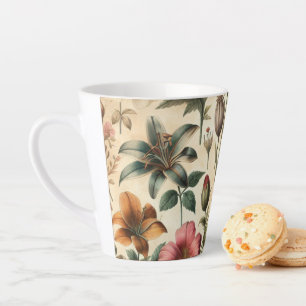Lovely classic floral pattern Vintage artwork Latte Mug