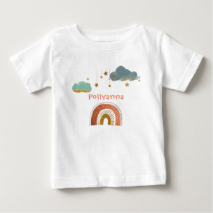 Lovely Clouds, Stars and Rainbow - Illustration Baby T-Shirt