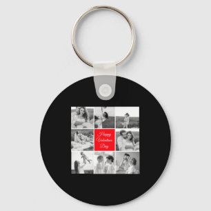 Lovely Collage Couple Photo Happy Valentines Day T Keychain