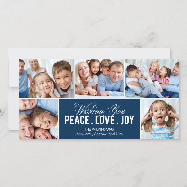 Lovely Collage Holiday Photo Card (Front)