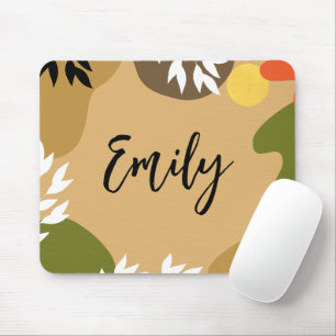Lovely colorful abstract Monogram Color matching Mouse Pad