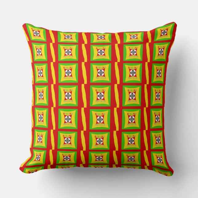 Lovely Colourful abstract tile pattern design Throw Pillow (Front)