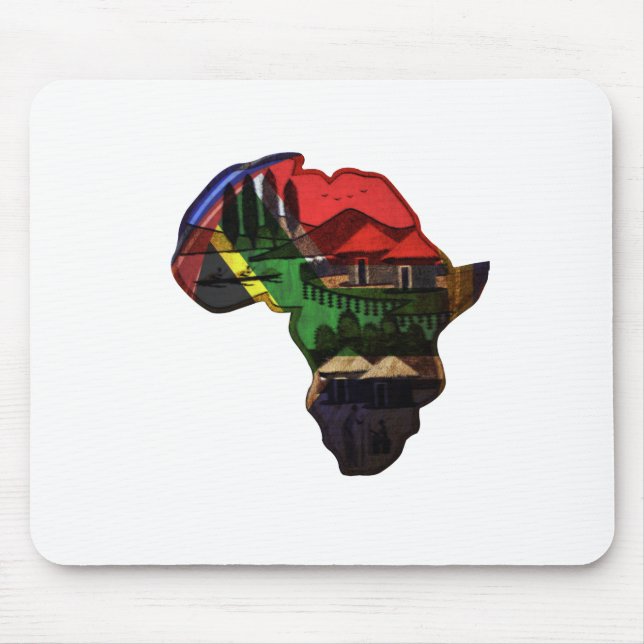 Lovely Colourful African Map design Mouse Pad (Front)