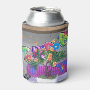 Lovely Colourful Birthday Art Print Can Cooler