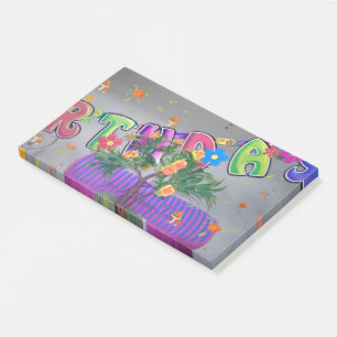 Lovely Colourful Birthday Art Print Post-it Notes