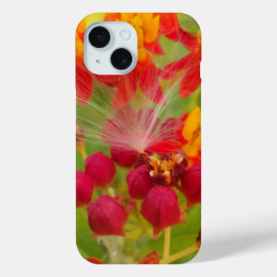 Lovely Colourful Floral with Milkweed Art Print iPhone 15 Case