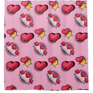 Lovely comic book style red and black heart gifts 