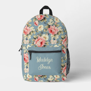 Lovely Country Floral Pattern Personalized Printed Backpack