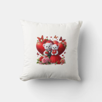 "Lovely Couple Pillow – Romantic Throw Cushion for
