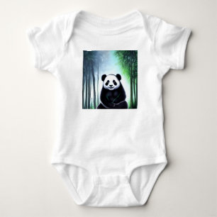 Lovely, Cuddly Little Panda Bear Cub Baby Bodysuit