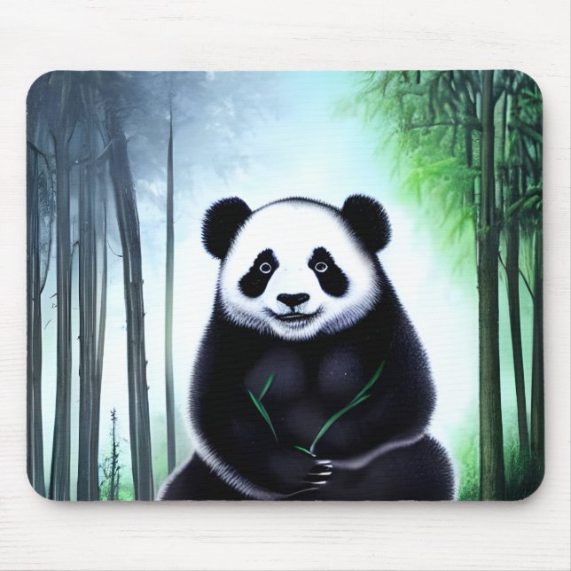 Lovely, Cuddly Little Panda Bear Cub Mouse Pad (Front)