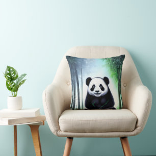 Lovely, Cuddly Little Panda Bear Cub Throw Pillow