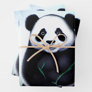 Lovely, Cuddly Little Panda Bear Cub Wrapping Paper Sheet
