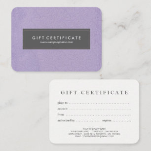 Lovely Customizable Gift Certificate