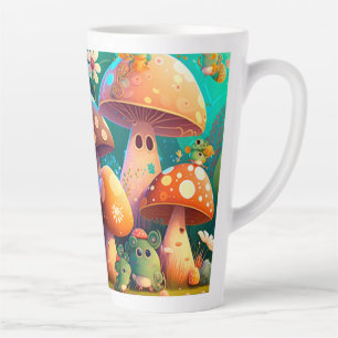 Lovely cute mushrooms latte mug
