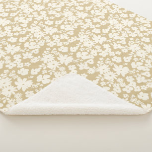 Lovely Daisies Pattern Custom Background Colours Sherpa Blanket