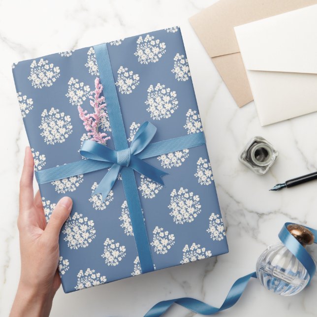 Lovely Daisies Pattern Custom Background Colours  Wrapping Paper (Gifting)