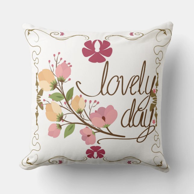Lovely Day Decorative Pillow (Front)