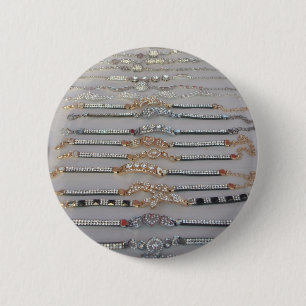 Lovely Diamind Jewellery heart design art collecti 2 Inch Round Button