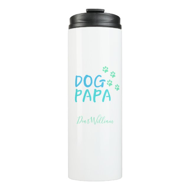 Lovely Dog Papa Thermal Tumbler (Front)