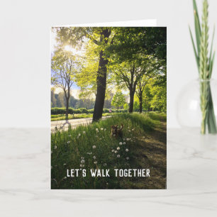 Lovely Dog Walk Landscape Card