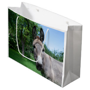 Lovely Donkey Portrait Large Gift Bag