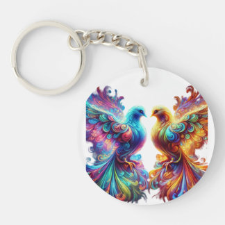 Lovely Doves Love Keychain