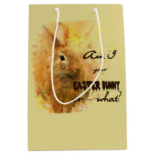 Lovely Easter Bunny Watercolor Medium Gift Bag