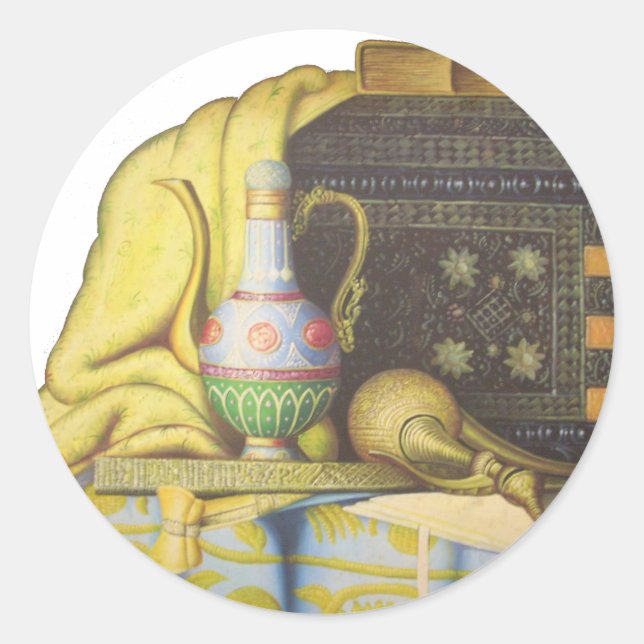 Lovely Egyptian Artifacts: Secrets of the Pharaohs Classic Round Sticker (Front)
