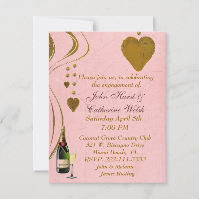 Lovely engagement party Invitation (Front)