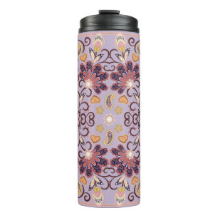 Lovely ethnic indian flowers. Beautiful ornament.  Thermal Tumbler