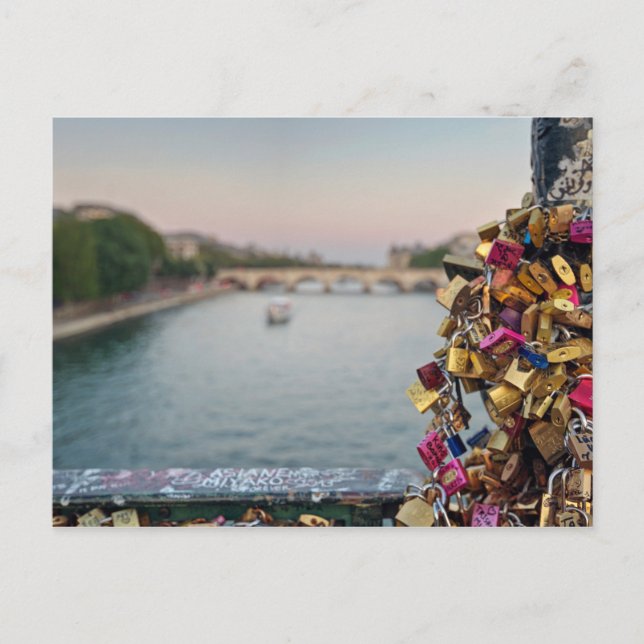 Lovely Evening Sky in Paris Postcard (Front)