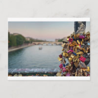 Lovely Evening Sky in Paris with Love Locks