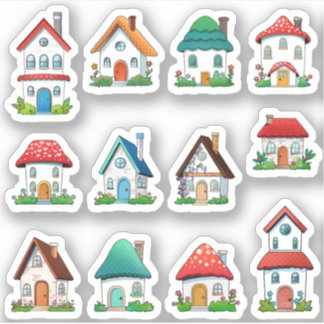 Lovely fairy houses scrapbooking cartoon homes