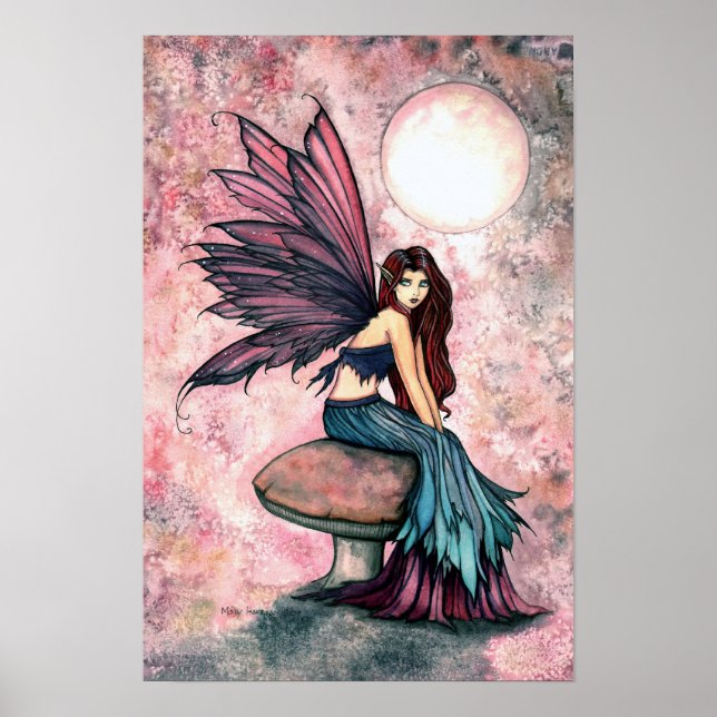 Lovely Fairy on Musroom Poster Imprimer (Devant)