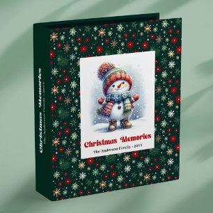 Lovely festive Christmas snowman custom boy memory Binder