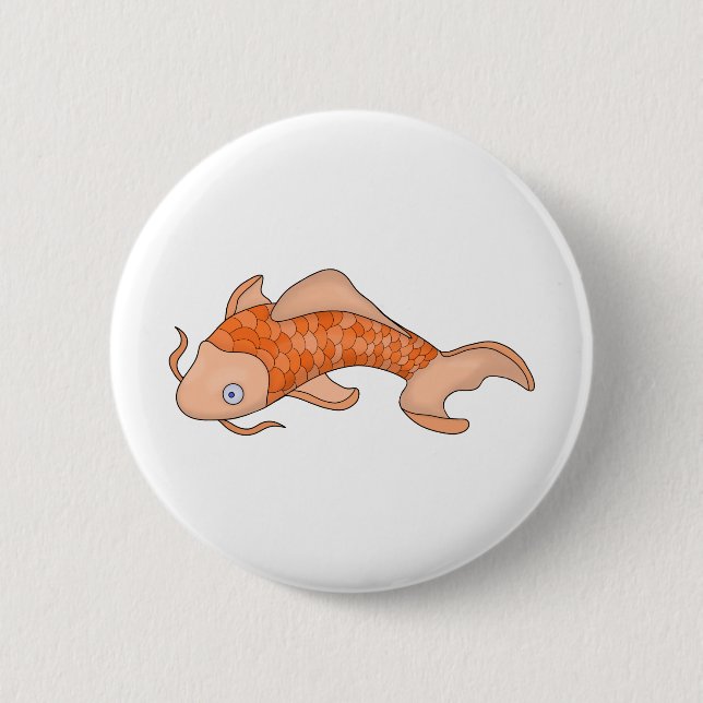 Lovely Fish 2 Inch Round Button (Front)