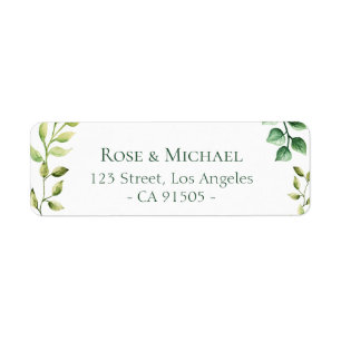 lovely floral botanical address label
