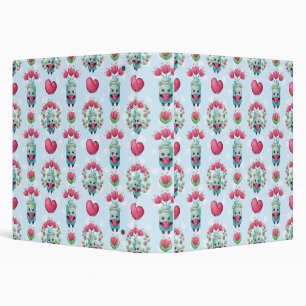 Lovely Floral Mason Jar Hearts Pattern Binder