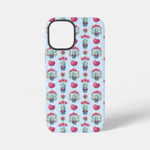 Lovely Floral Mason Jar Hearts Pattern iPhone 12 Mini Case