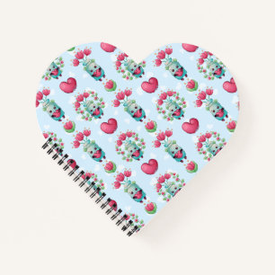 Lovely Floral Mason Jar Hearts Pattern Notebook