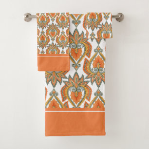 Lovely Floral Paisley Pattern Bath Towel Set