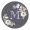 Lovely Floral Round Sticker - purple