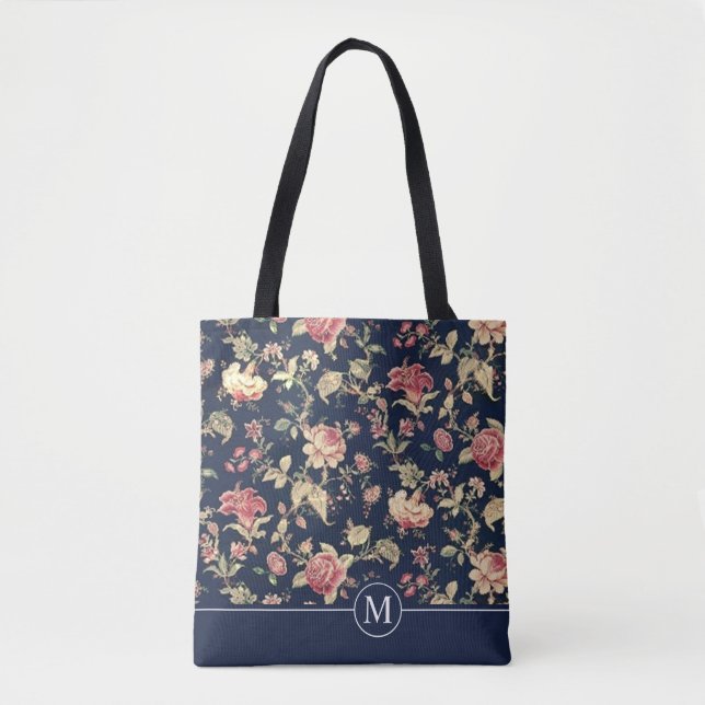 Lovely Floral Shower Monogram | Tote Bag (Front)