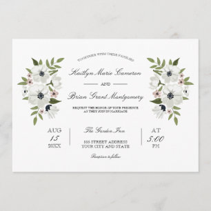 Lovely Floral Wedding Invitation