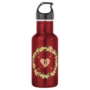 Lovely Floral Wreath 532 Ml Water Bottle