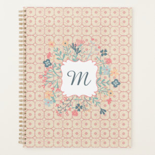 Lovely Flowers Monogram Planner