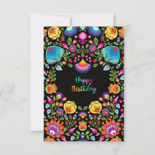 Lovely Folklore Happy Birthday Card